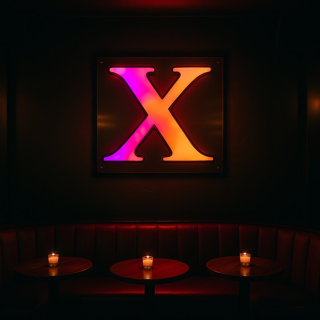 Concept rendering of custom LED art in upscale lounge setting