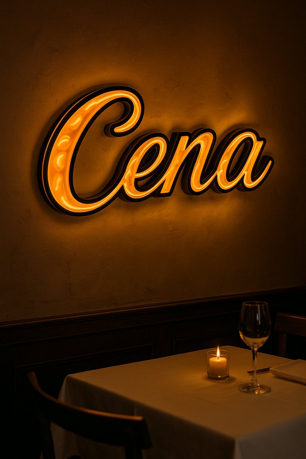 Restaurant LED art visualization